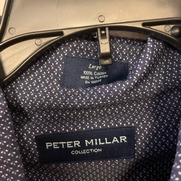 Peter Millar Mens Dress Shirt Button Down Large - Picture 3 of 4